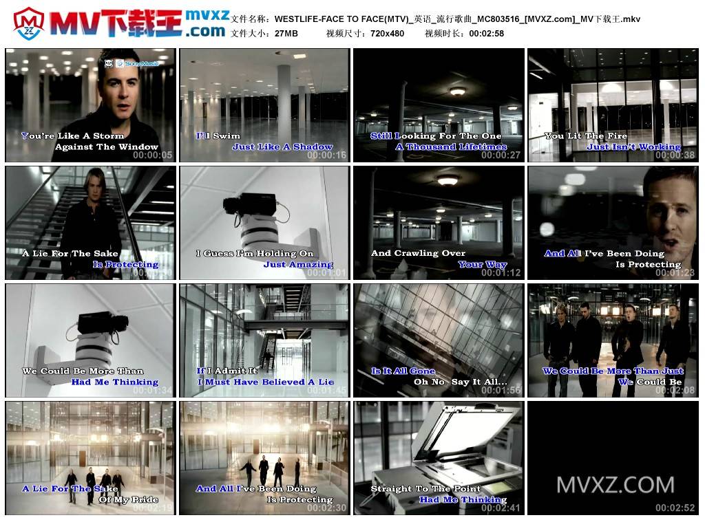 WESTLIFE-FACE TO FACE(MTV)_英语_流行歌曲_MC803516